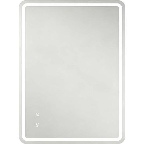 CHICFURN espejo LED para baño 80 x 60 cm plateado, antivaho, táctil, regulable (1/5)
