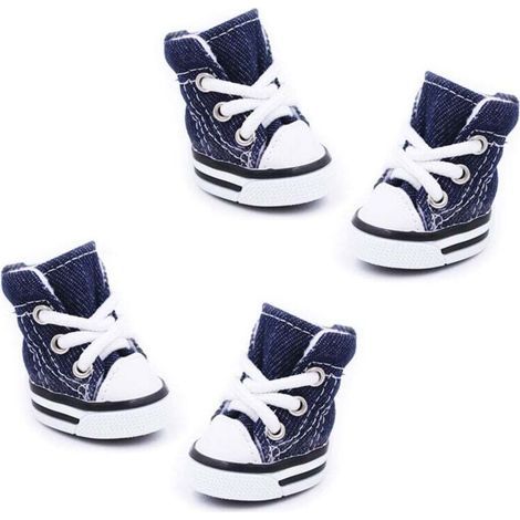 Chaussures Pour Chiens De Compagnie Baskets En Toile De Sport Quatre Saisons Chaussures Chaudes Pour Petits Chiens À Semelles Souples (1/4)