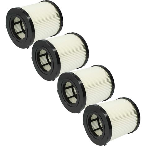 vhbw 4x Faltenfilter Ersatz für Dewalt DCV5801H, DCV5801H-XJ für Staubsauger - Patronenfilter Schwarz Weiß