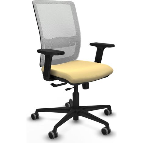 Silla de oficina piqueras y crespo Haches crema cuero sintético (1/2)
