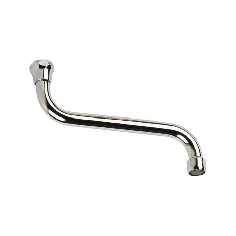 Diff – Bec déverseur pour robinet F15/21 – Filetage plomberie 1/2'' – Longueur 150mm – Aérateur NF avec joint fibre