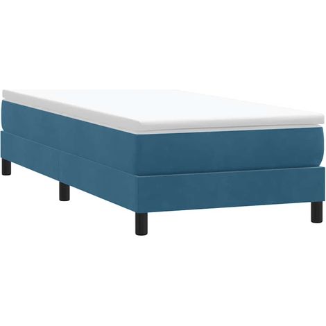vidaXL Sommier à lattes de lit sans matelas bleu foncé 90x220 cm