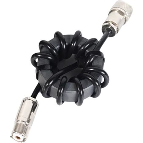 1:1 Balun de courant pour radio 1,8-30 MHz, tore en ferrite anti-parasite, connecteur mâle vers femelle, suppression du courant de mode commun (1/5)