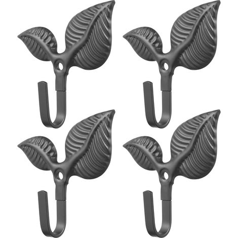 muraux Healeved Robust Leaf lot de 4 en fer forgé finition (1/5)