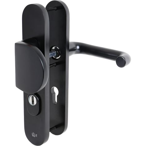 Schutzbeschlag Haustürbeschlag SKG3 Knopf Drücker Profilzylinder 72mm Kernziehschutz (1/2)