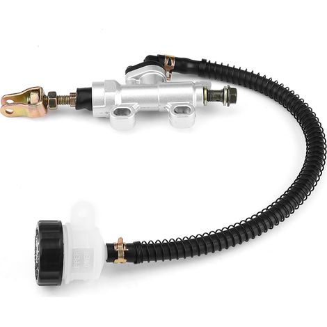 Réservoir de pompe de matre-cylindre hydraulique de frein à pied arrière argent pour moto Dirt Bike ATV (1/5)