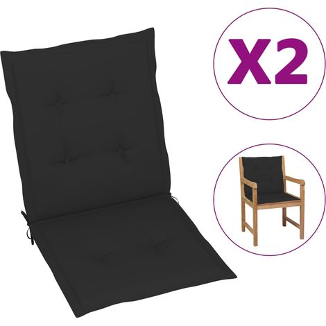 vidaXL Cuscini per Sedia 2 pz Neri 100x50x3 cm in Tessuto Oxford