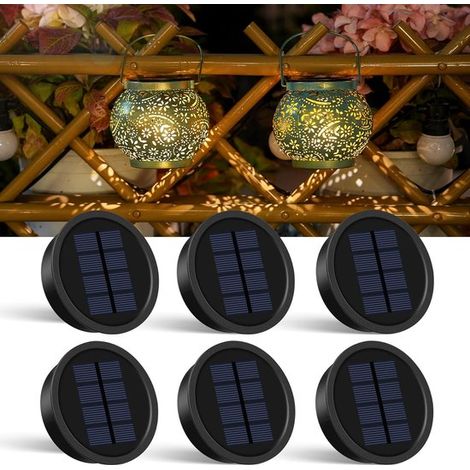 Panel solar de repuesto, Cubierta solar de repuesto, Diseño impermeable IP65-82 cm de diámetro, Luz blanca cálida (1/5)