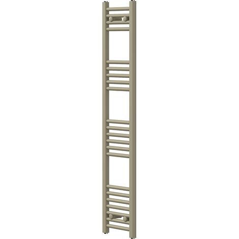 LuxeBath Termoarredo Scaldasalviette Sahara 300x1400 mm, Radiatore da Bagno Dritto con Attacco Laterale, Calorifero Portasciugamano da Parete, Design Moderno, Colore Beige Opaco, Potenza 365 Watt (1/5)