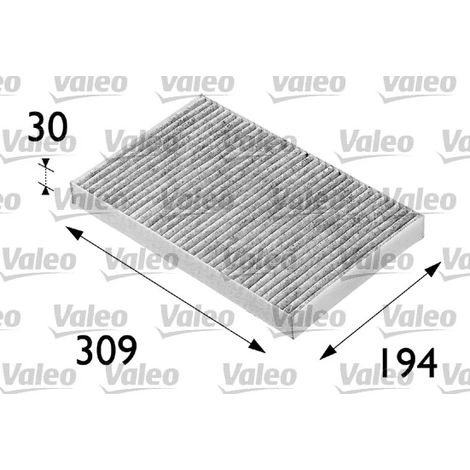 Filtre, air de l'habitacle Valeo 698682 AUDI 4A0819430A 4B0091800 4B0819439