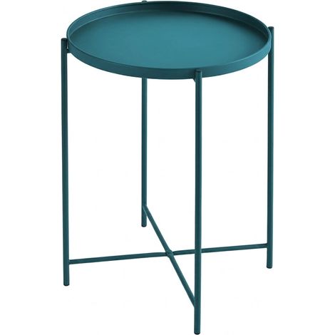 Tavolino da Caffè Moderno Metallo Design Soggiorno Arredo Modello CM BLU AVIO 38XH50 (1/5)