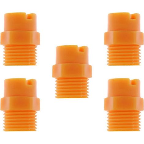 5PCS Plastic Fan Shape Spray Nozzle Connection Yellow PP Sprayer Nozzle for Home Use Size 2 Yellow (1/5)