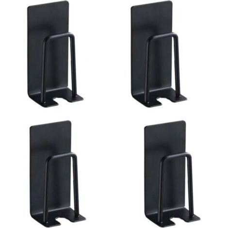 [NIEMALS VERWENDET] Set mit 4 wandmontierten Zahnbürstenhaltern aus Edelstahl, silberfarben, geeignet für Tassen, Becher, Zahnbürsten, selbstklebend, kein Bohren erforderlich, geeignet für Badezimmer