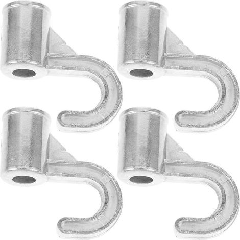 4 pièces Support de Tringle Aluminium pour Placard Robuste et Moderne Fixation Murale pour Salle de Bain et Chambre (1/4)