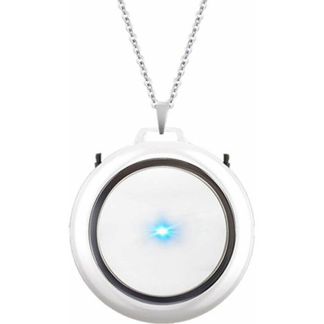 Purificateur d'air portable à ions négatifs à col suspendu (blanc)