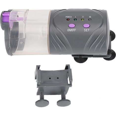 Robuster, durchsichtiger Aquarienfutterautomat mit 3 Installationsmöglichkeiten, Aquarienfutterautomat, Fischfutterspender, Aquarienkunststoff (1/5)