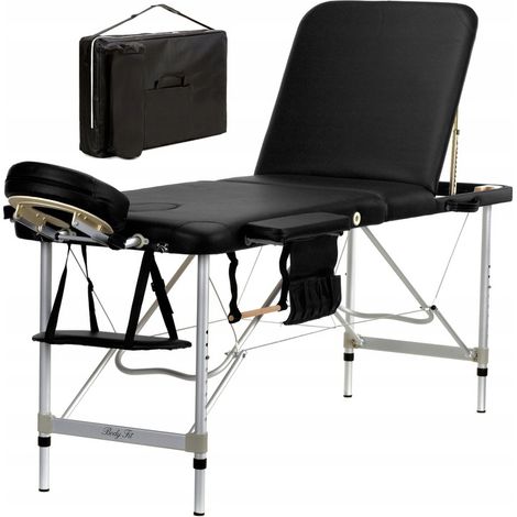 Massageliege mit 3 Segmenten, Aluminium-Körperpassform + Tasche