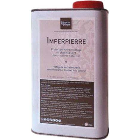 Hydrofuge pierre naturelle extérieur Imperpierre 1L - CDP-ENT-00028-1L - COMPTOIR DES PIERRES