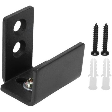 -Guide de Plancher en Forme de U, Kit de Guide de Plancher de Porte de Grange Raccords de Quincaillerie de Guide Inférieur de Porte Coulissante Fendue en Acier au Carbone (1/5)