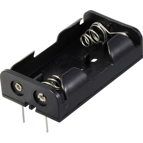 TRU COMPONENTS TC-13220528 Support de pile 2x LR6 (AA) raccordement par pôles de contact (L x l x H)