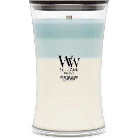 Bougie parfumée  Grande bougie sablier  Rivage boisé  Cadeaux parfaits pour femmes (1/5)