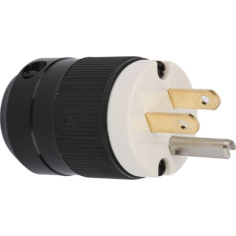 Connecteur de prise électrique 125 V US étanche de qualité industrielle à 3 pôles (15 A 125 V) (1/5)