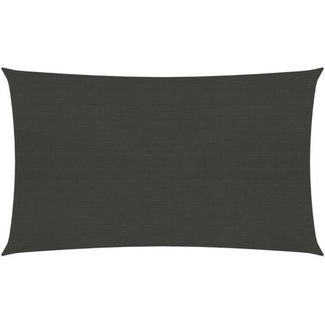 INLIFE Voile d'ombrage 160 g/m² Anthracite 2,5x5 m PEHD (1/5)