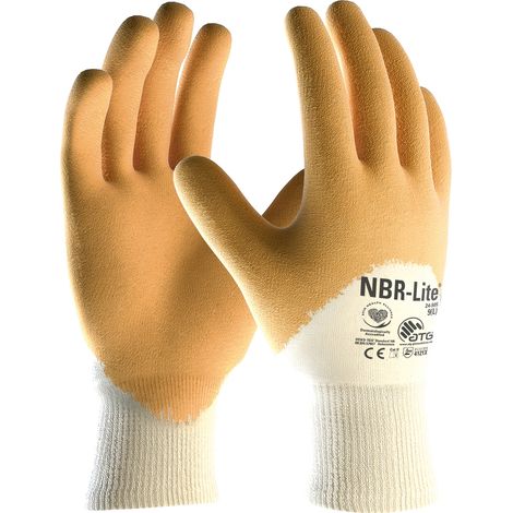 ATG® 2382 Gr. 8 NBR-Lite® Nitril-Handschuhe (24-985) gelb/weiß (1/4)