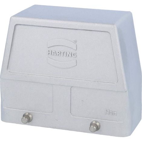 HARTING Han 16B EMV Topfgehäuse hoch ohne Kabelabgang, für 2 Bügel (am Unterteil) Schutzart IP65 - 1 Stück (1/3)