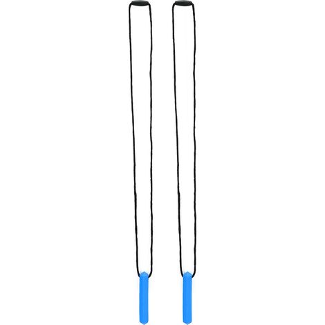 2 colliers de dentition en silicone, pendentifs à mâcher, haute température, imperméable, bleu (1/5)