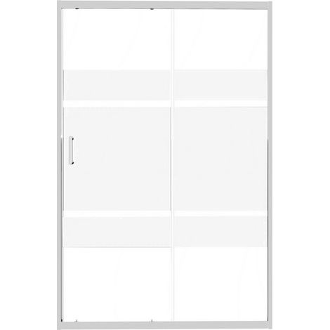 Porta Scorrevole Serigrafata 138-142x190h 6mm Cromato - Imperia