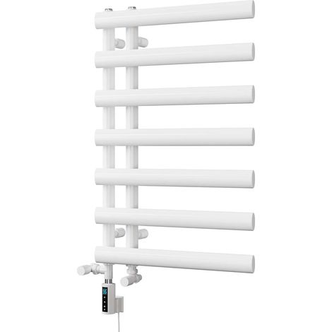 Elyan - White Dual Fuel Towel Rail H766mm x W500mm Thermostatic WIFI (1/3)