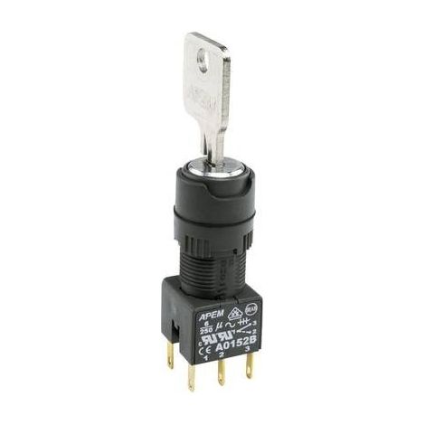 APEM A018125 A018125 Interruttore a chiave 1 x 90 ° 1 pz. (1/2)