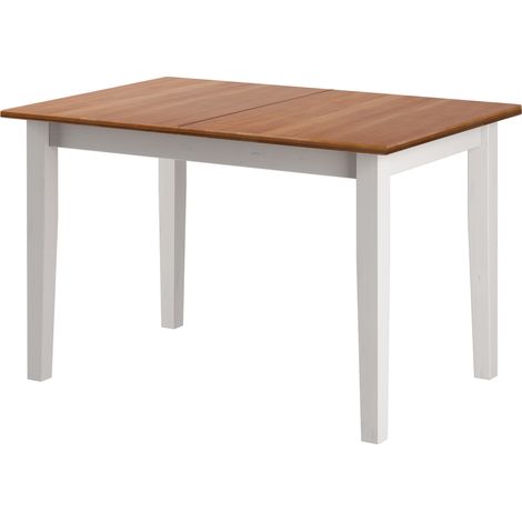 DAKOTA-Table à manger avec rallonge en pin blanc (1/5)
