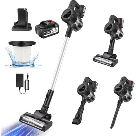Aspirateur à manche vertical sans fil DayPlus, aspirateur à main sans fil 3 en 1 130000 RPM sans balais pour tapis, sol dur, Avec 1 batterie (1/5)