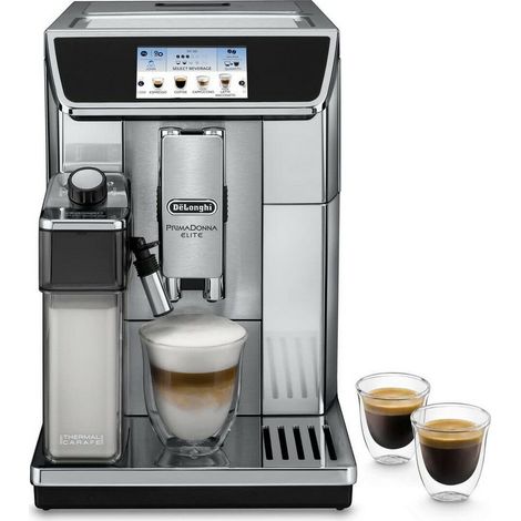 DELONGHI ECAM 650.75.MS Máquina de espresso automática con molinillo PrimaDonna Elite - Acero inoxidable (1/5)