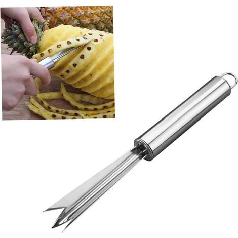 Coupe-ananas - Acier inoxydable - Pour peler et épépiner - Facile à utiliser - Lot de 5 (1/5)