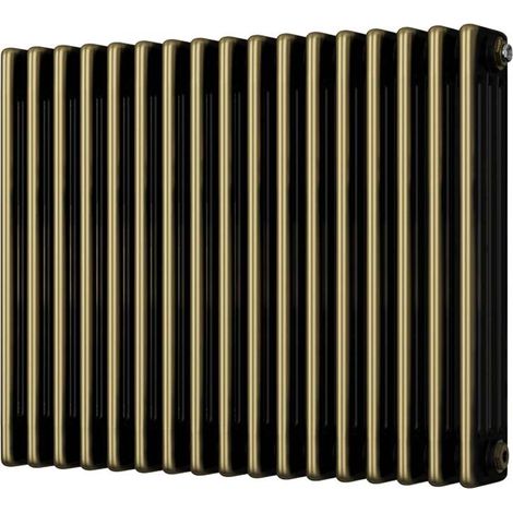 Alpha - Antique Brass Column Radiator H600mm x W768mm 4 Column (1/2)