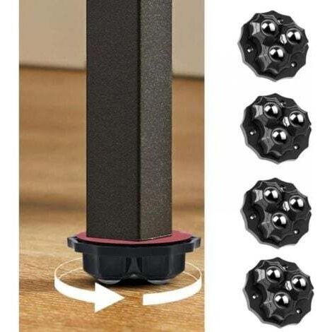 NALOOKAMIC 8 Pièces Roulette Charge Lourde, Roulettes pour Meubles, Petite Roulette, Mini Roulette, Roulettes pivotantes universelles à 360 degrés pour boîtes de rangement, poubelles, tables de cheve