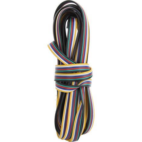 Câble D Extension 6 Broches - 20 Mètres 22awg Cuivre Pur - Pour Bande Lumineuse Rgbw - Connexion Contrôleur Et Amplificateur (1/5)