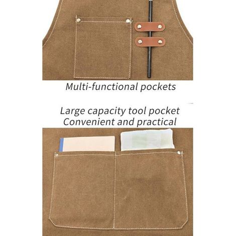 Tablier de travail Tablier en toile Tablier de Cuisine,tablier outil menuisier Tablier à outils Avec Taille uniq TABLIER DE CUISINE (1/5)