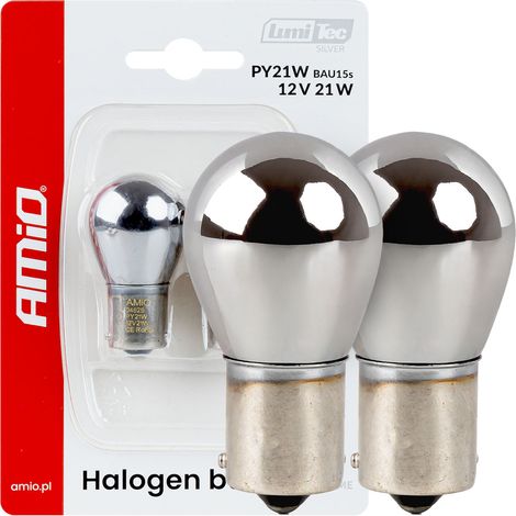 Halogenlampen PY21W 12V21W BAU15S LumiTec Chromorange 2 Stück. amio-04629 (1/5)