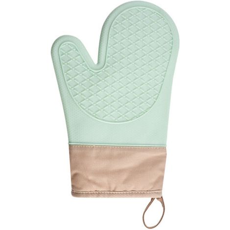 Gants de cuisine en silicone vert clair, résistants à la chaleur et au feu (1/5)
