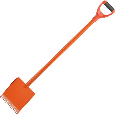 Mophorn Schindelschaufel, 1 Stück, Dachentferner mit D-Griff, Werkzeug aus robustem 45-Stahl, ideal zum Entfernen von Dachpappe und Nägeln, leichtes Design, Orange
