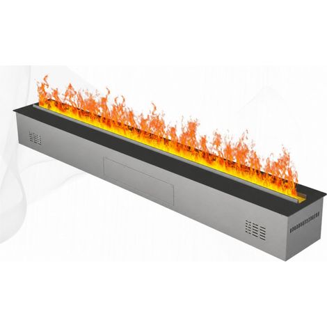 Chimenea eléctrica empotrable de vapor de agua 3D de 125 cm con efecto de llama LED, control por aplicación y control remoto - Divina Fire