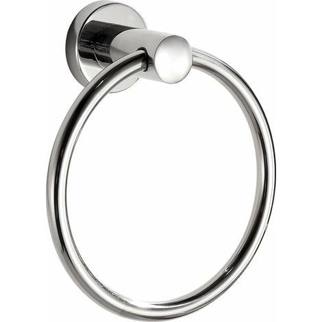 Anneau porte-serviettes de style contemporain en acier inoxydable 304 chromé (1/5)