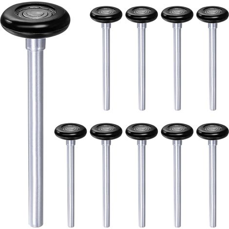 10pcs 1.8" Nylon Garage Door Casters for 2" Garage Track, 6.5" Long Shank, Silent Garage, 6200zz Precision Bearing 8 Balls, Black (1/5)