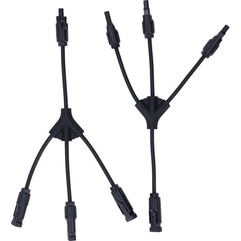 Ortviai Connecteur Solaire MC4 Y 3 vers 1 1000 V CC – Adaptateur Photovoltaïque pour Panneaux Solaires Extérieur (1/5)