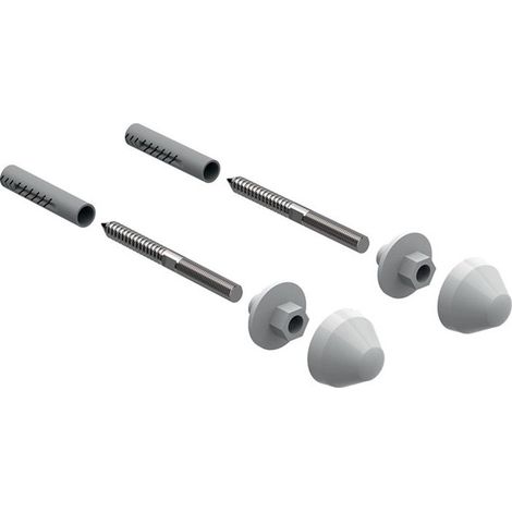 Kit de fixation pour urinoir Geberit avec capuchons en plastique blanc