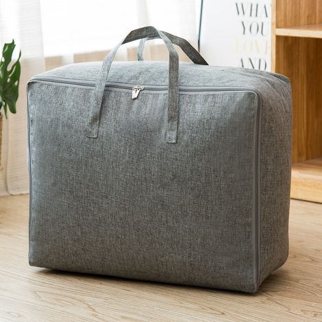 Bolsa de almacenamiento grande de 105 l, plegable, para debajo de la cama, impermeable, con asas reforzadas para edredones, mantas, almohadas y chaquetas.